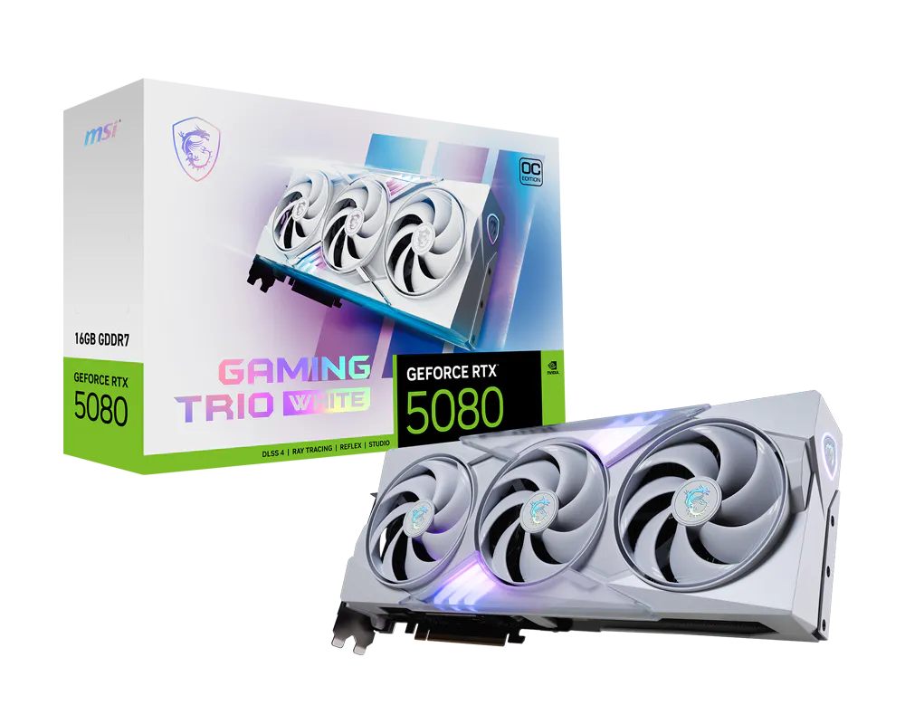MSI GeForce RTX 5080 16G GAMING TRIO OC WHITE